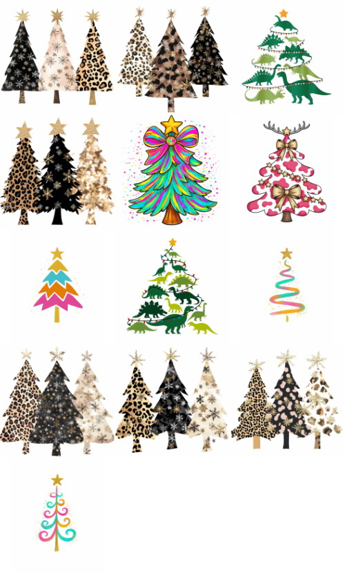 Christmas Tree Pretty Illustrations #17, 85xPNG