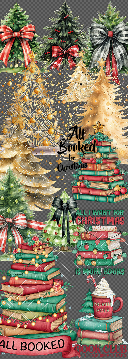 Christmas Tree Pretty Illustrations #18, 49xPNG