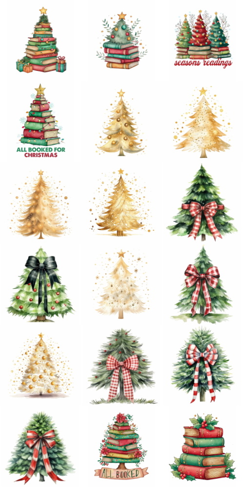 Christmas Tree Pretty Illustrations #18, 49xPNG