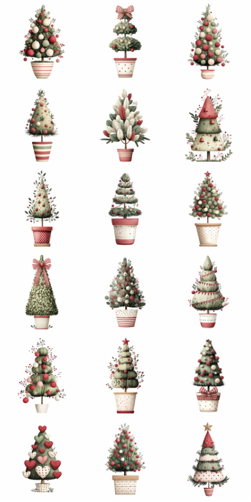 Christmas Tree Pretty Illustrations #21, 83xPNG Christmas Tree Pretty Illustrations #21, 83xPNG