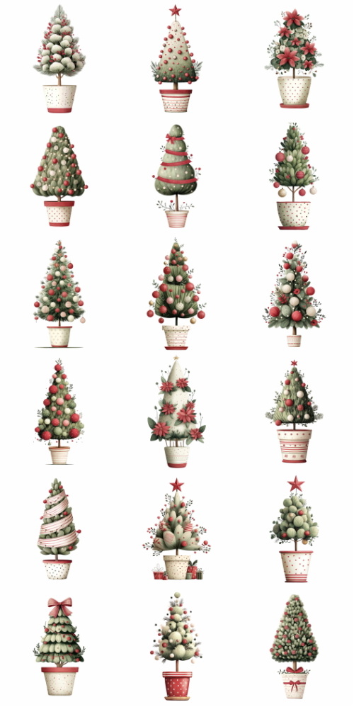 Christmas Tree Pretty Illustrations #21, 83xPNG Christmas Tree Pretty Illustrations #21, 83xPNG