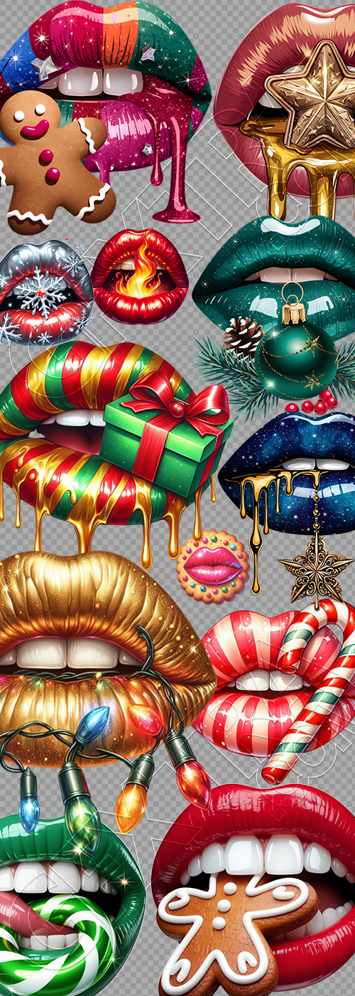Christmas Female Lips Illustrations 403xPNG Christmas Female Lips Illustrations 403xPNG