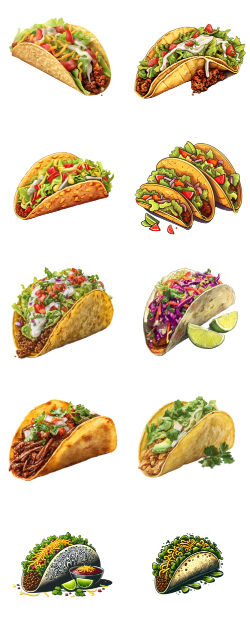 Taco Tortilla Food Illustrations 112xPNG