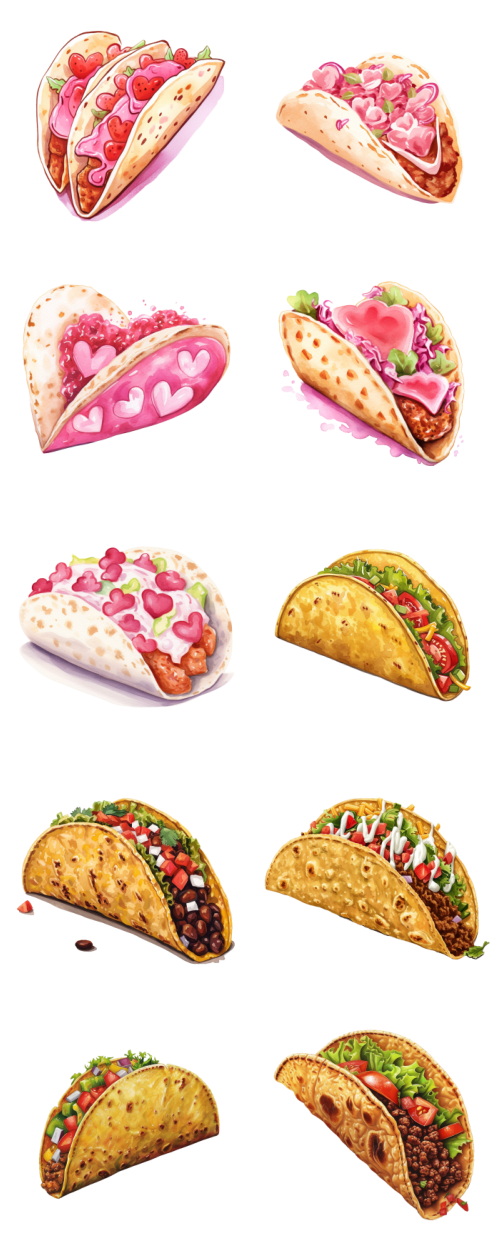 Taco Tortilla Food Illustrations 112xPNG