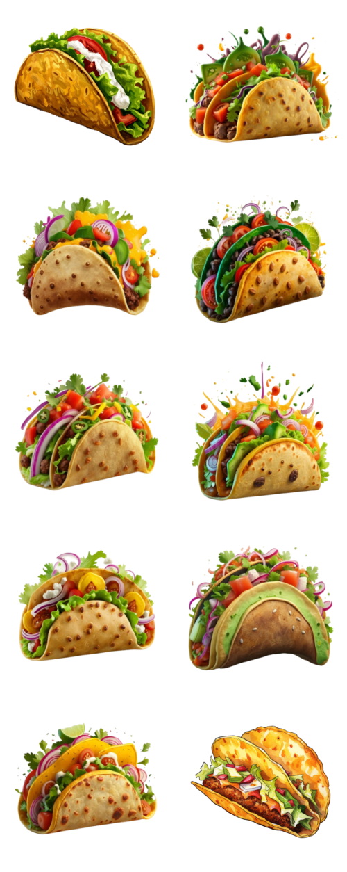 Taco Tortilla Food Illustrations 112xPNG