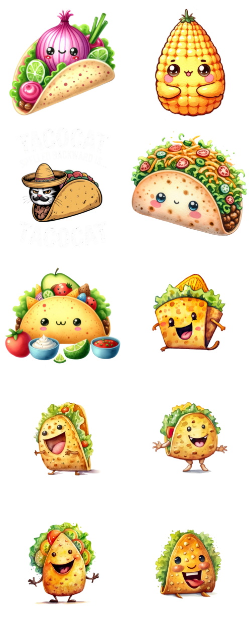 Taco Tortilla Toons 117xPNG