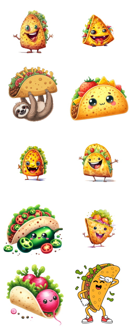 Taco Tortilla Toons 117xPNG