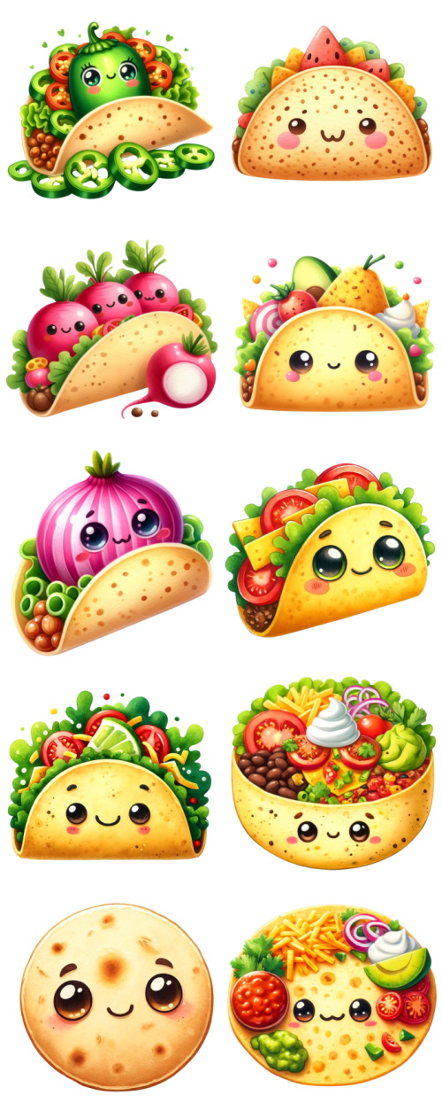 Taco Tortilla Toons 117xPNG