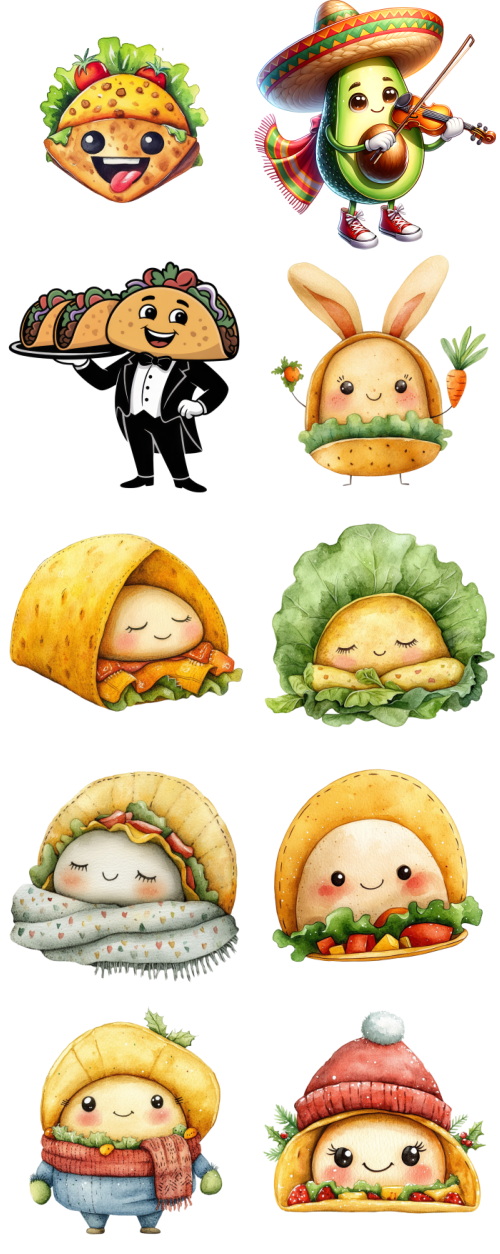 Taco Tortilla Toons 117xPNG