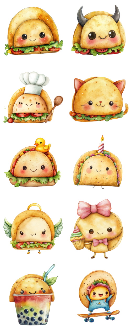 Taco Tortilla Toons 117xPNG