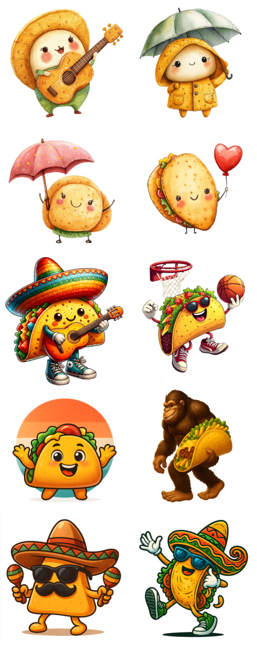 Taco Tortilla Toons 117xPNG