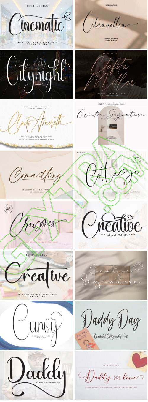 Elegance Script 569 Typefaces Bundle 682xOTF 445xTTF