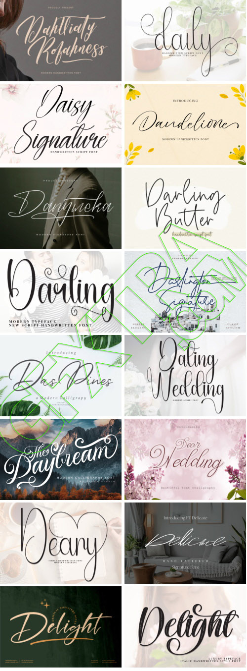 Elegance Script 569 Typefaces Bundle 682xOTF 445xTTF