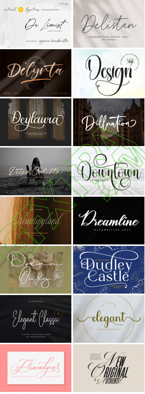 Elegance Script 569 Typefaces Bundle 682xOTF 445xTTF