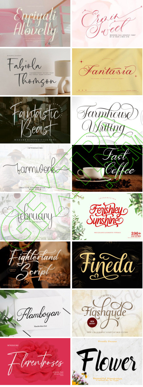 Elegance Script 569 Typefaces Bundle 682xOTF 445xTTF