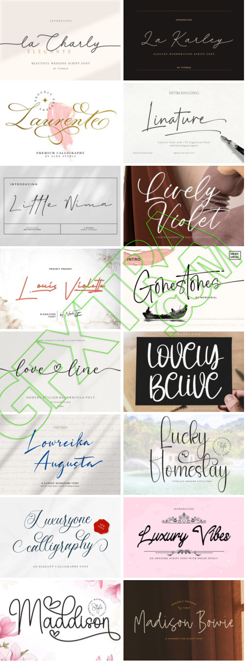 Elegance Script 569 Typefaces Bundle 682xOTF 445xTTF