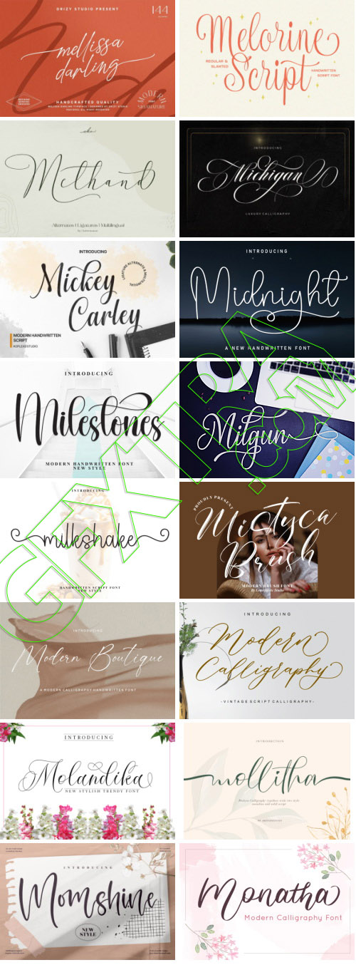 Elegance Script 569 Typefaces Bundle 682xOTF 445xTTF
