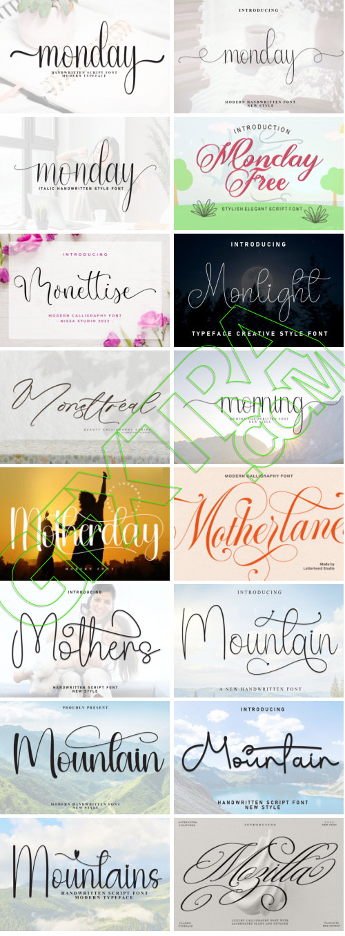 Elegance Script 569 Typefaces Bundle 682xOTF 445xTTF