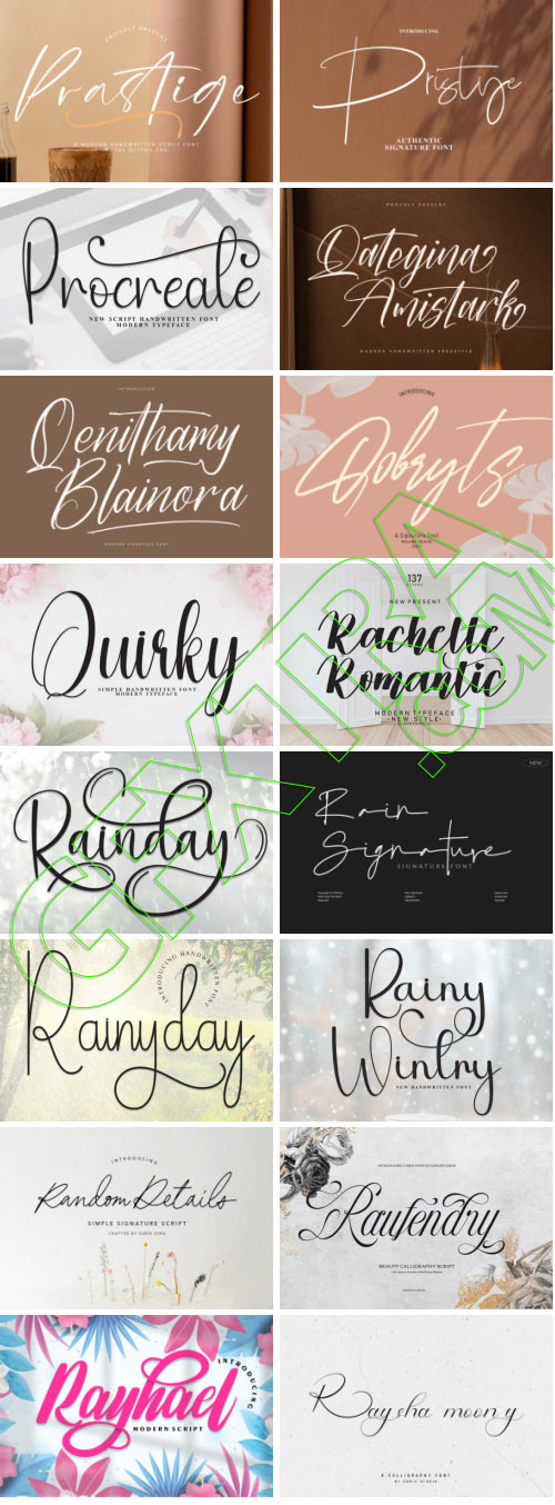Elegance Script 569 Typefaces Bundle 682xOTF 445xTTF