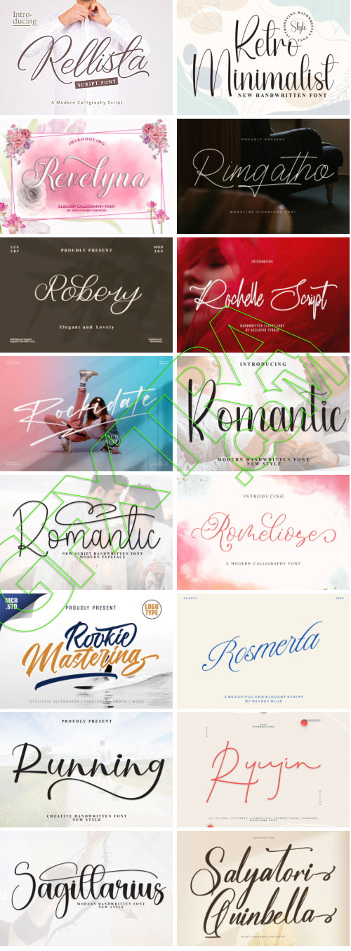 Elegance Script 569 Typefaces Bundle 682xOTF 445xTTF
