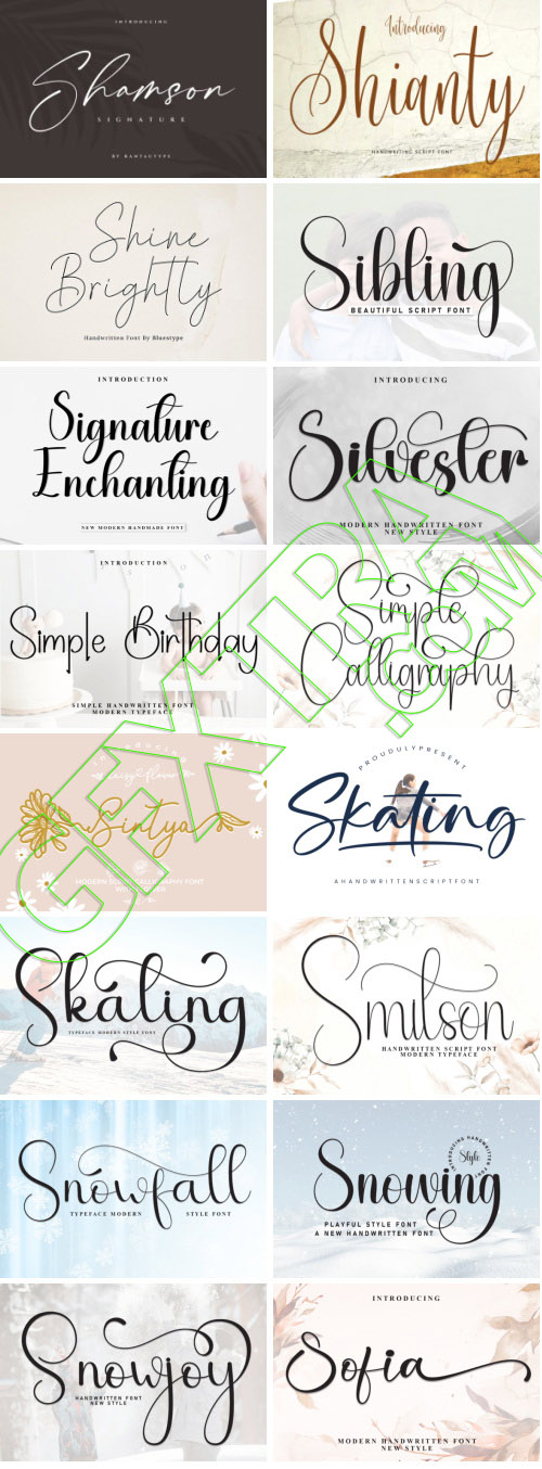 Elegance Script 569 Typefaces Bundle 682xOTF 445xTTF