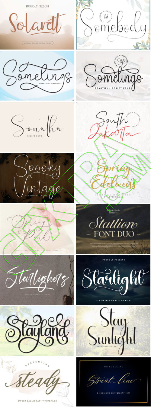 Elegance Script 569 Typefaces Bundle 682xOTF 445xTTF
