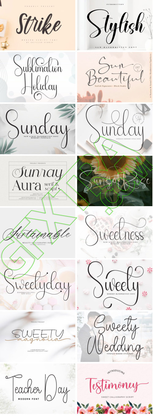 Elegance Script 569 Typefaces Bundle 682xOTF 445xTTF