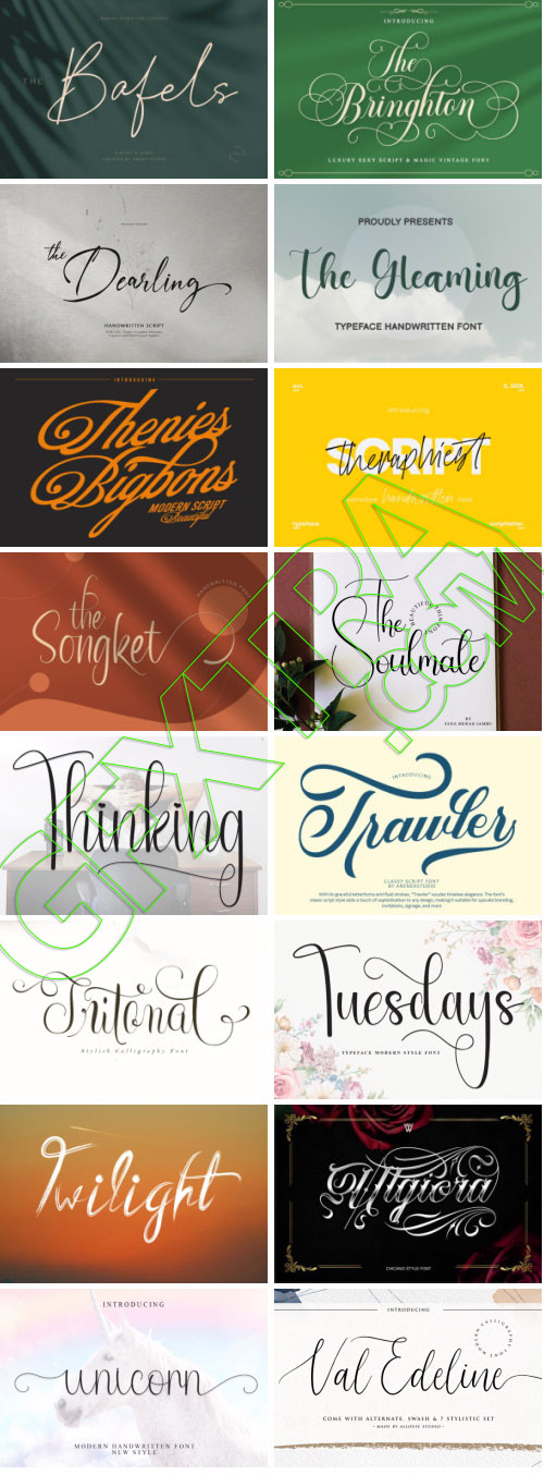 Elegance Script 569 Typefaces Bundle 682xOTF 445xTTF