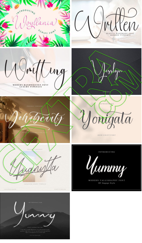 Elegance Script 569 Typefaces Bundle 682xOTF 445xTTF
