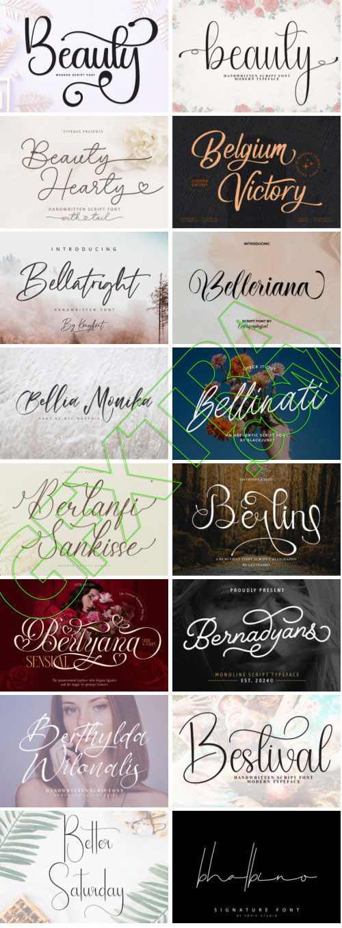 Elegance Script 569 Typefaces Bundle 682xOTF 445xTTF
