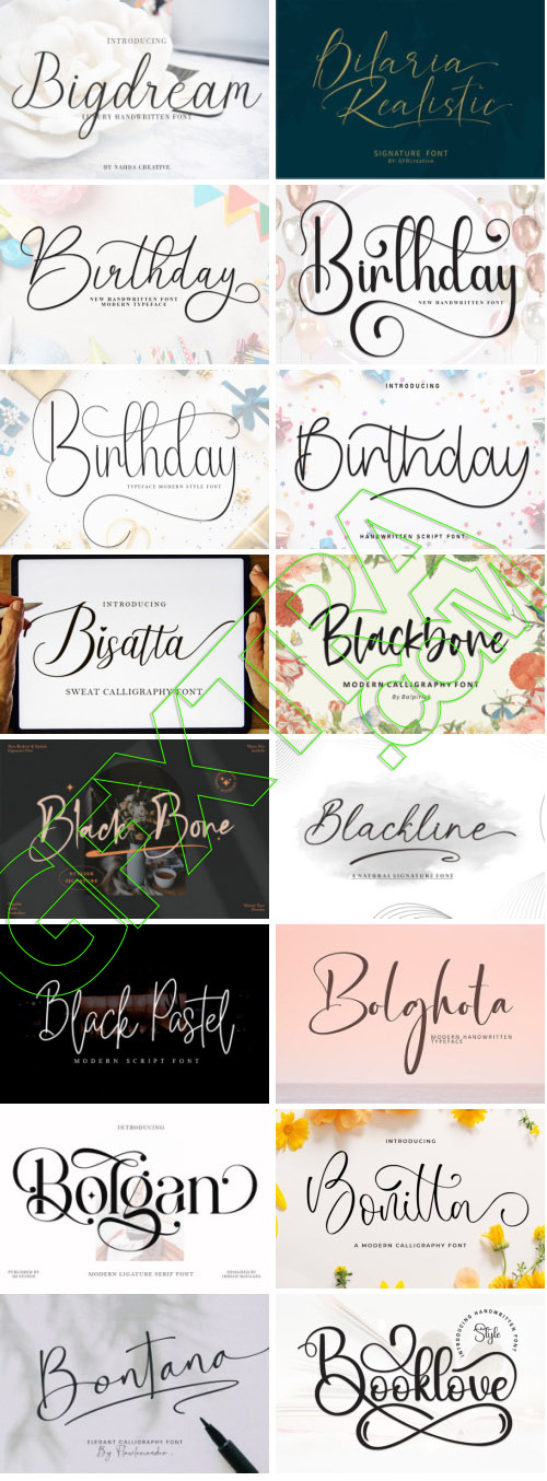 Elegance Script 569 Typefaces Bundle 682xOTF 445xTTF