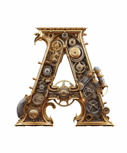 Steampunk Sublimation Alphabet 26xPNG