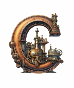 Steampunk Sublimation Alphabet 26xPNG