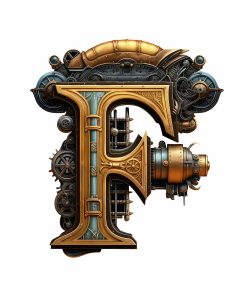 Steampunk Sublimation Alphabet 26xPNG