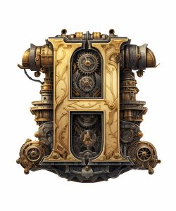 Steampunk Sublimation Alphabet 26xPNG