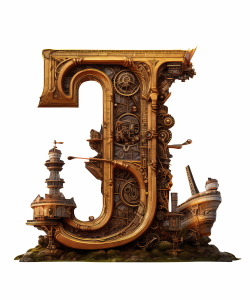 Steampunk Sublimation Alphabet 26xPNG