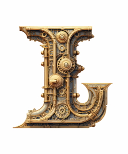 Steampunk Sublimation Alphabet 26xPNG