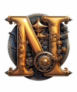 Steampunk Sublimation Alphabet 26xPNG