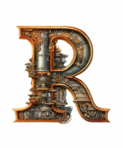 Steampunk Sublimation Alphabet 26xPNG