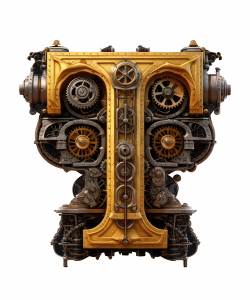 Steampunk Sublimation Alphabet 26xPNG