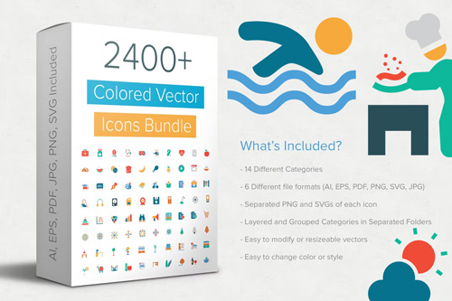 2400+ Colored Vector Icons Bundle 196710 2400+ Colored Vector Icons Bundle 196710