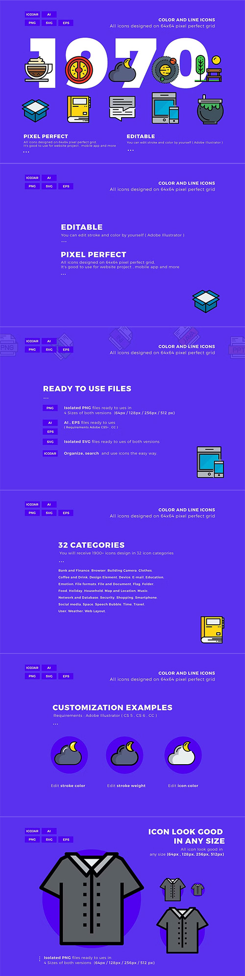 1970x2 Line and Colorline icon pack 2409534