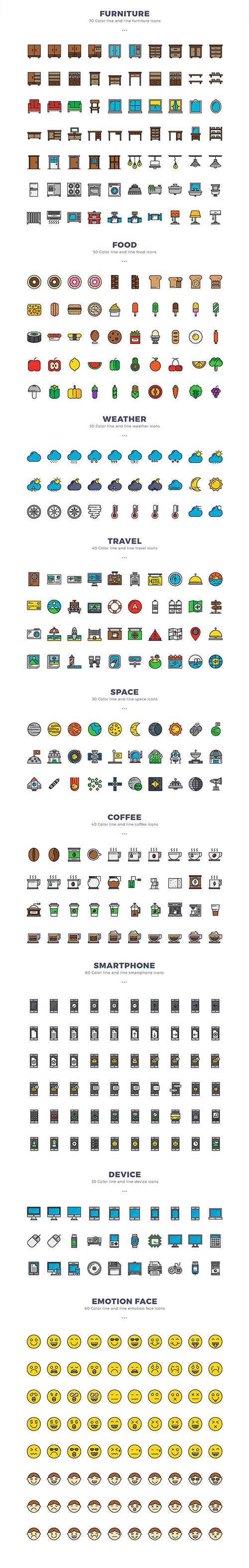 1970x2 Line and Colorline icon pack 2409534