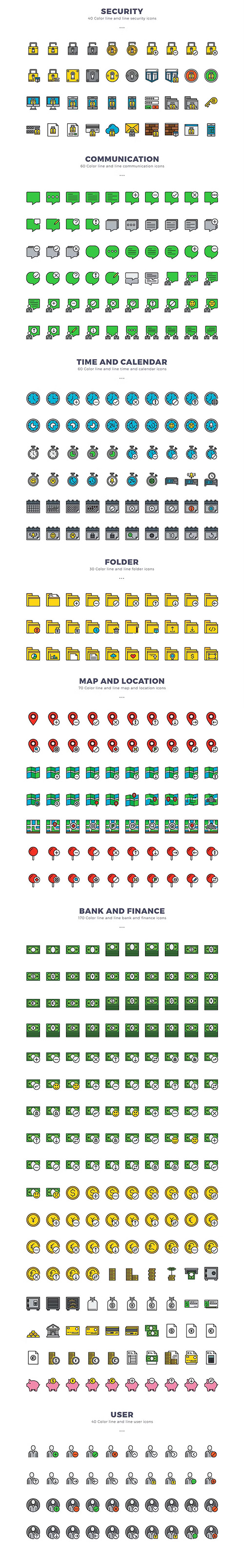 1970x2 Line and Colorline icon pack 2409534