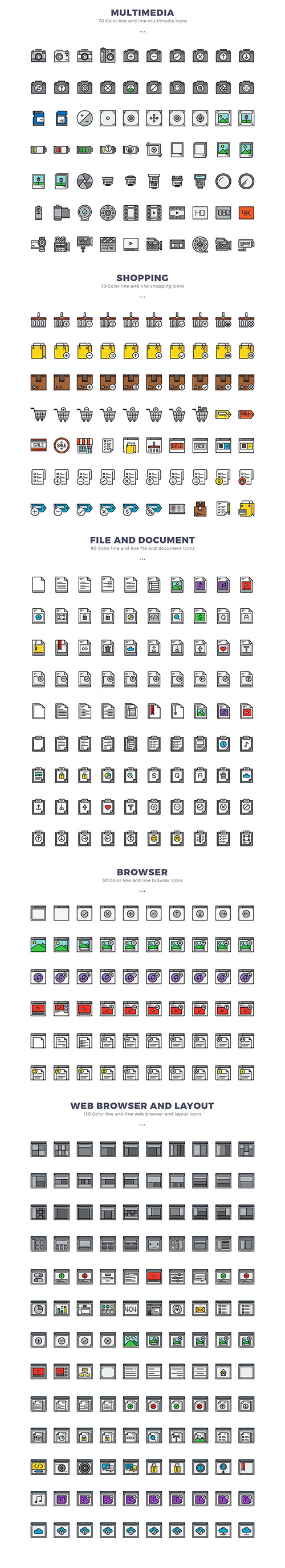 1970x2 Line and Colorline icon pack 2409534