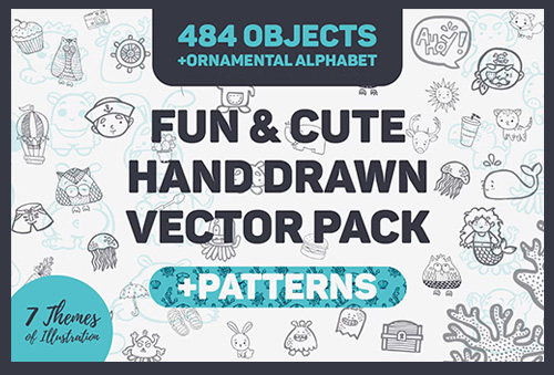 Fun & Cute Handdrawn Vector Pack 1730354