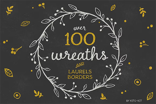 Wreaths, Laurels & Borders AI PNG 166163
