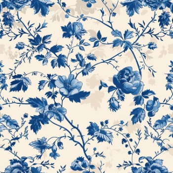 Toile De Jouy Print Design - Vintage Seamless Patterns #1, 37xEPS
