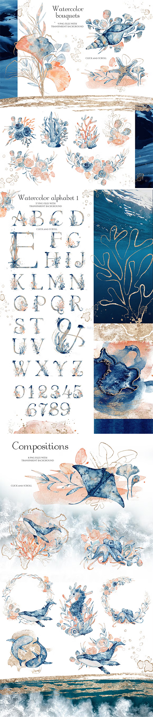 Underwater Watercolor Collection 4876003