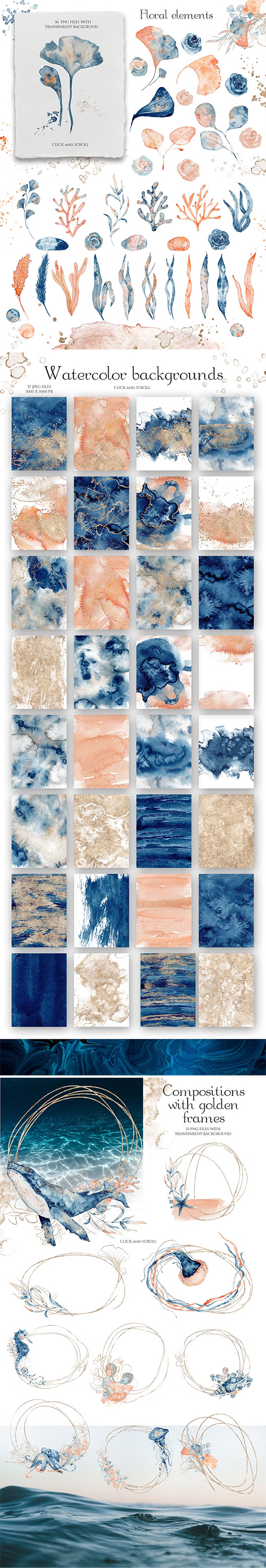 Underwater Watercolor Collection 4876003
